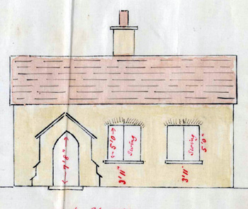 West elevation of the schoolroom in 1904 [SDLittleBarford3/1]